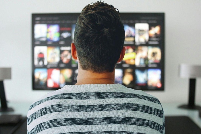 Man watching netflix 1